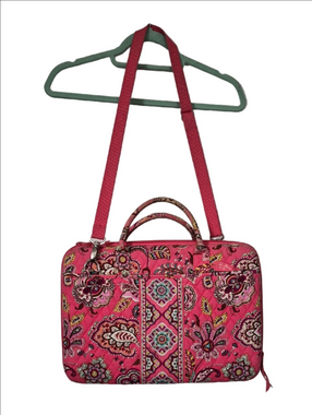 Vera Bradley Pink Paisley Quilted Laptop Computer Bag Cottagecore